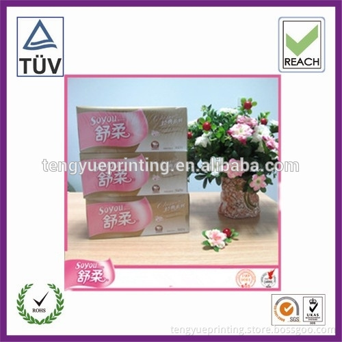 Hot sale supermarket tabletop sanitary pad cardboard folding display box